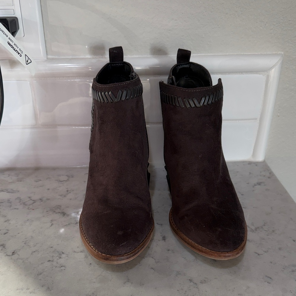 Gray Suede Ankle Boots
